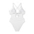 Фото #5 товара Women's Tie-Front Plunge One Piece Swimsuit - Shade & Shore White S