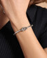 ფოტო #4 პროდუქტის Women's Lover's Knot Silver Tone Bangle