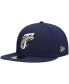 Фото #2 товара Men's Navy Tri-City Dust Devils Authentic Collection Team Home 59FIFTY Fitted Hat