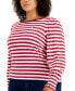 Фото #3 товара Топ Tommy Hilfiger Navy Stripes SmockedCuff