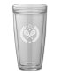 Pastimes 22 Oz Double Old Fashioned Tall Drinking Tennis Glass, Set of 4