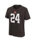 Big Boys Nick Chubb Brown Cleveland Browns Player Name and Number T-shirt