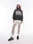 Фото #1 товара Topshop graphic Roma 1973 vintage wash oversized sweat in charcoal