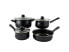 Gibson Home Casselman 7 piece Cookware Set in Black with Bakelite Handle