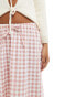 Miss Selfridge pink gingham maxi skirt Rosa Karomuster, XS - EU 32-34 - фото #5