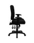 Фото #1 товара Mid-Back Black Fabric Multifunction Ergonomic Swivel Task Chair With Adjustable Arms