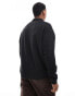 HUGO Red durty half zip sweatshirt in black