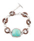 ფოტო #1 პროდუქტის Precious Genuine Turquoise Abstract Link Bracelet