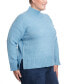 ფოტო #4 პროდუქტის Plus Size Plush Tunic Mock Neck Sweater