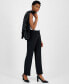 ფოტო #3 პროდუქტის Women's Mid-Rise Pleated Trousers