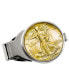 Men's Gold-Layered Silver Walking Liberty Half Dollar Coin Money Clip