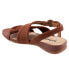 Softwalk Tieli S2109-236 Womens Brown Leather Strap Sandals Shoes