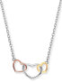Silver necklace with colored hearts ERN-WITHLOVE-03