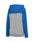 ფოტო #3 პროდუქტის Women's Blue Detroit Lions Color-Block Full-Zip Hoodie