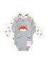 ფოტო #2 პროდუქტის Infant Boy Cotton Long-Sleeve Bodysuits, Little Fox, 3-Pack