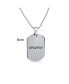 Unisex Medical Identification Medical ID Dog Tag Steel Pendant Necklace 20 Inch Chain Medium