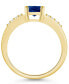 ფოტო #3 პროდუქტის Sapphire (1-1/2 ct. t.w.) & Diamond (1/8 ct. t.w.) Ring in 14k Gold