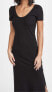 Vitamin A 293007 Women Catalina Tee Dress Black Organic Rib Size S