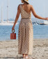 ფოტო #3 პროდუქტის Women's Retro One-Shoulder Smocked Maxi Beach Dress