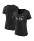 ფოტო #2 პროდუქტის Women's Black Las Vegas Raiders Shine Time V-Neck T-shirt