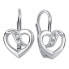 White gold earrings with crystals in love 239 001 00910 07