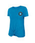 Фото #3 товара Women's Blue Charlotte FC Athletic Front Twist T-shirt