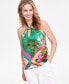 Фото #4 товара Women's Printed Halter Top, Created for Macy's