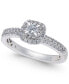 Фото #1 товара Diamond Halo Engagement Ring (1/2 ct. t.w) in 14k White Gold