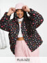 Фото #1 товара Daisy Street Plus relaxed puffer jacket in multi floral print