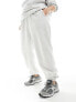 In The Style Plus cuffed leg jogger with drawstring in grey marl