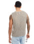 Фото #4 товара Abercrombie & Fitch crochet knit muscle vest in tan