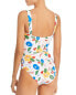 Onia 168097 Womens Raquel Floral One Piece Swimsuit White/Multi Size Small