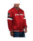 ფოტო #1 პროდუქტის Men's Red Atlanta Falcons Locker Room Satin Varsity Full-Snap Jacket