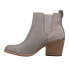 TOMS Everly Pull On Round Toe Bootie Womens Grey Casual Boots 10018914T