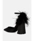 Фото #2 товара Palmetta Fur Detail Block Heel Sandals