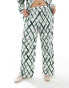 Vero Moda Curve wide leg trouser co-ord in tie dye check