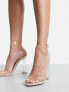 Фото #5 товара Public Desire Wide Fit Alia clear strap heeled sandals