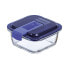 Hermetic Lunch Box Luminarc Easy Box Blue Glass (380 ml) (6 Units)