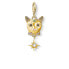 Фото #1 товара Thomas Sabo Charm-Anhänger Katze Sterling Silver Gold 1819-471-7