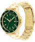 ფოტო #2 პროდუქტის Men's Three Hand Gold- Tone Stainless Steel Bracelet Watch 44mm