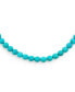 ფოტო #2 პროდუქტის Blue Faceted Stabilized Turquoise Round Gem Stone 10MM Bead Strand Necklace Western Jewelry For Women Silver Plated Clasp 18 Inch