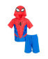 ფოტო #1 პროდუქტის Toddler Boys Spider-Man Athletic Graphic T-Shirt Mesh Shorts Spider-Man