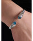 ფოტო #2 პროდუქტის Pink Topaz & Bali Uluwatu Cuff Bracelet in Sterling Silver and 18K Gold