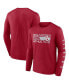 Фото #1 товара Men's Crimson Oklahoma Sooners Broad Jump 2-Hit Long Sleeve T-shirt