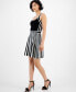 Фото #3 товара Women's Mirage Striped-Skirt Fit & Flare Dress