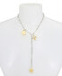 Фото #3 товара Steve Madden two-tone Puffy Icon Charm Y Necklace