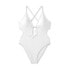 Women's Tie-Front Plunge One Piece Swimsuit - Shade & Shore White XL