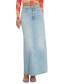 Women's Wenona Back-Split Faded Denim Ankle Skirt