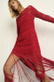 Фото #2 товара Платье из кружева кроше с бахромой ZARA