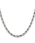 ფოტო #1 პროდუქტის Stainless Steel 6mm Rope Chain Necklace